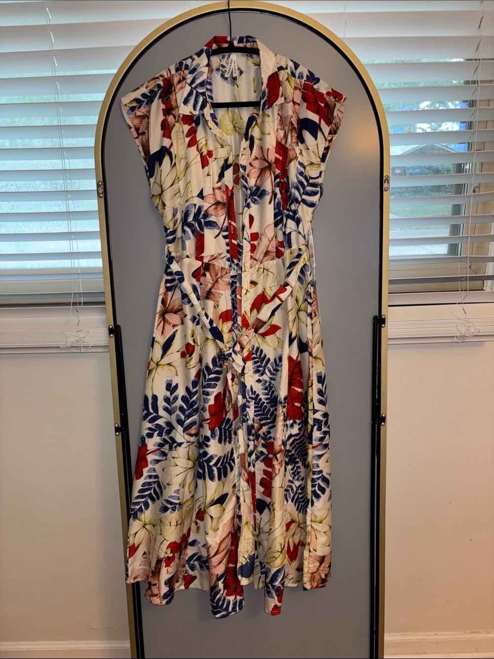 Floral Button-down Maxi Dress